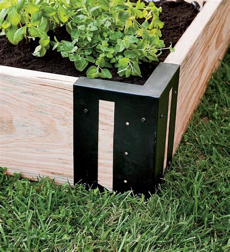 metal bed corner brackets|galvanized raised bed corner brackets.